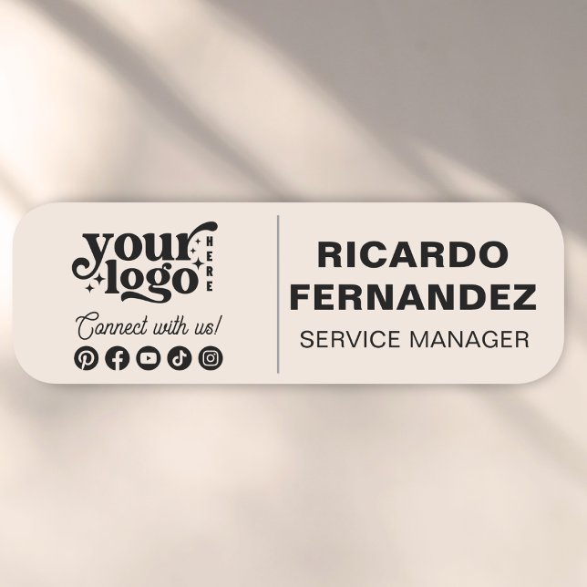 Anpassningsbar Logotyp Magnetic & PIN Namn Badge f Namnbricka (Skapare uppladdad)