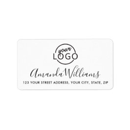 Anpassningsbar logotyp mall feminin returadress adressetikett