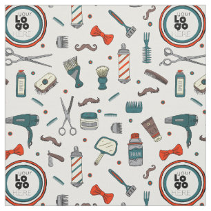 Anpassningsbar Logotyp mall Retro Barber Shop efte Tyg