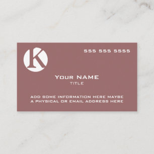 Anpassningsbar Logotyp Mauve Visitkort