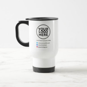 Anpassningsbar Logotyp med Slogan Social Resemugg