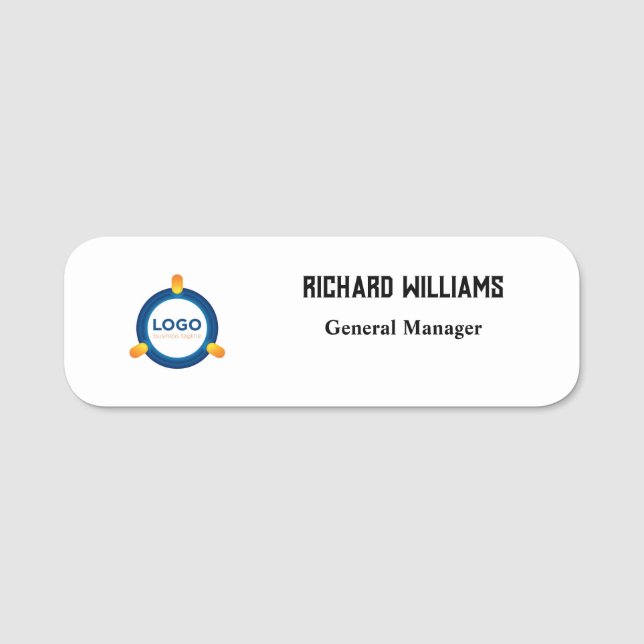 Anpassningsbar Logotyp medarbetare magneter eller  Namnbricka (Framsida)
