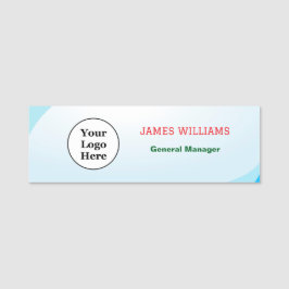 Anpassningsbar Logotyp medarbetare Magnetic eller  Namnbricka