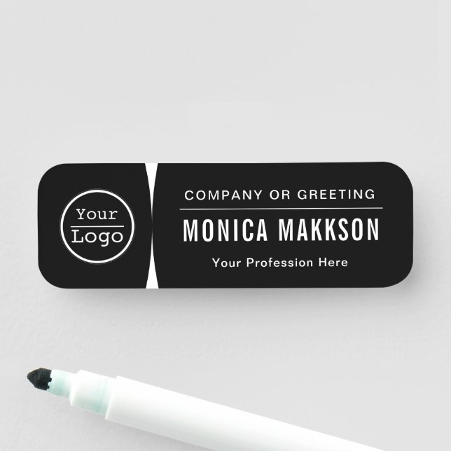 Anpassningsbar Logotyp medarbetare Magnetic eller  Namnbricka (På plats)