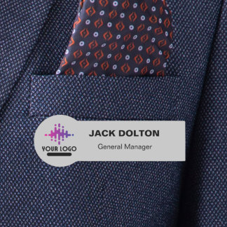 Anpassningsbar Logotyp medarbetare Magnetic eller  Namnbricka