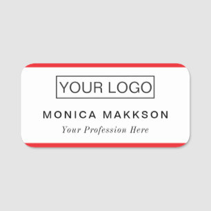 Anpassningsbar Logotyp medarbetare Magnetiskt Namnbricka