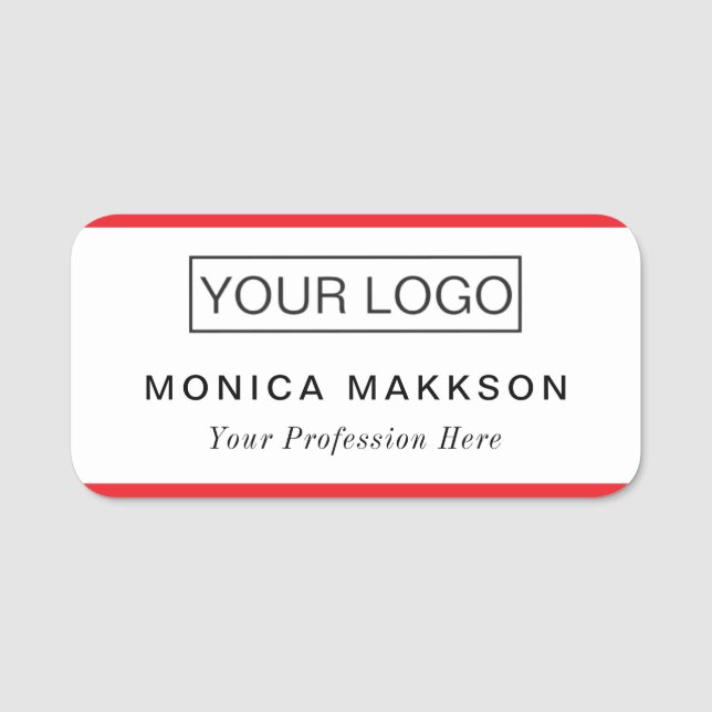 Anpassningsbar Logotyp medarbetare Magnetiskt Namnbricka (Framsida)
