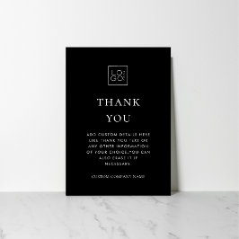 Anpassningsbar Logotyp Minimalist Business Company Tack Kort