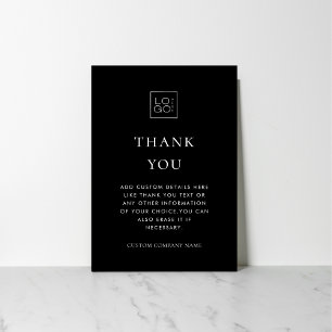 Anpassningsbar Logotyp Minimalist Business Company Tack Kort