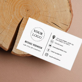 Anpassningsbar Logotyp Minimalistisk modern Social Visitkort