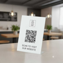 Anpassningsbar Logotyp - minimalistisk QR-kodVisni