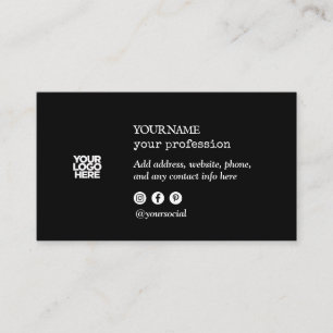 Anpassningsbar Logotyp Minimalistisk Social-mediei Visitkort