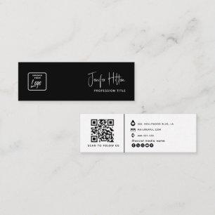 Anpassningsbar logotyp minimalistmedieikoner för s mini visitkort