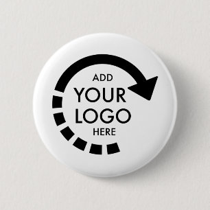 Anpassningsbar Logotyp Modern Business Vit Knapp