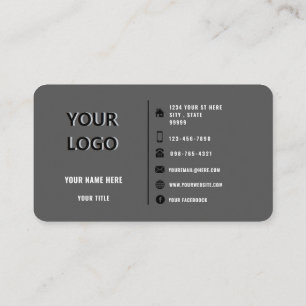 Anpassningsbar Logotyp Modern design Personligen F Visitkort