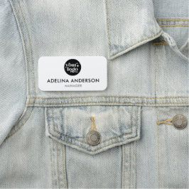 Anpassningsbar Logotyp Modern enkel ren medarbetar Namnbricka