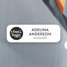 Anpassningsbar Logotyp Modern enkel ren medarbetar Namnbricka