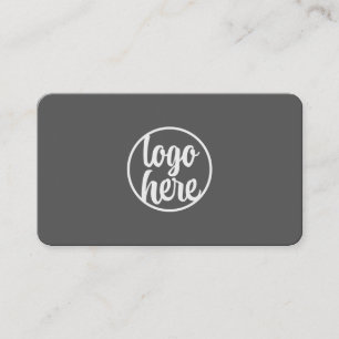 Anpassningsbar Logotyp Modern Minimalist Matte Grå Visitkort