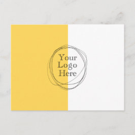 Anpassningsbar Logotyp Modern Minimalist Mustard G Vykort