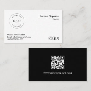 Anpassningsbar Logotyp Modern Minimalist Social Me Visitkort