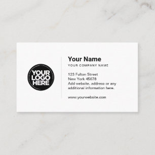 Anpassningsbar logotyp modern minimalistisk vit el visitkort