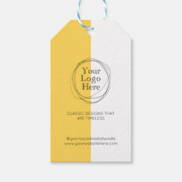 Anpassningsbar Logotyp Modern Modern Pris Gult  Mä Presentetikett