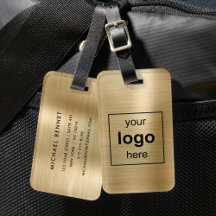 Anpassningsbar Logotyp Monogrammed Guld Brushed Me