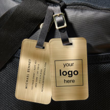 Anpassningsbar Logotyp Monogrammed Guld Brushed Me