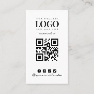 Anpassningsbar Logotyp Mönster & Instagram Faceboo Visitkort
