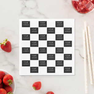 Anpassningsbar Logotyp Mönster Professionell Compa Pappersservett