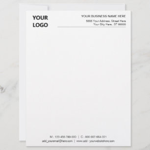 Anpassningsbar Logotyp Namn Adress Info Company Le Brevhuvud