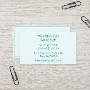 Anpassningsbar Logotyp Namn Affärskort - Ditt Färg Visitkort