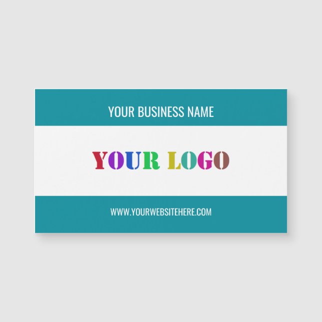 Anpassningsbar Logotyp Namn Magnetic Business Card (Framsida)