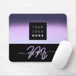 Anpassningsbar Logotyp Namn Monogram Black Dusty L Musmatta
