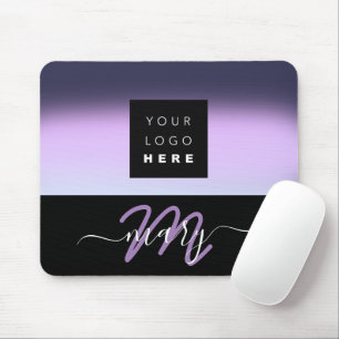 Anpassningsbar Logotyp Namn Monogram Black Dusty L Musmatta