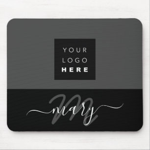 Anpassningsbar Logotyp Namn Monogram Black White G Musmatta