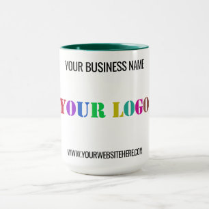 Anpassningsbar Logotyp Namn webbplats Mugg - Markn
