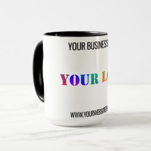 Anpassningsbar Logotyp Namn webbplats Personlig f Mugg