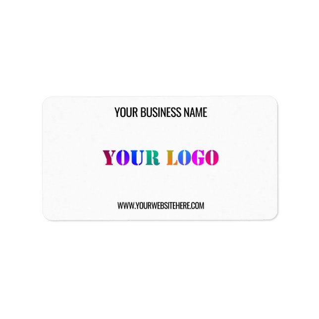 Anpassningsbar Logotyp Namn webbplats Personlig fö Adressetikett (Framsidan)