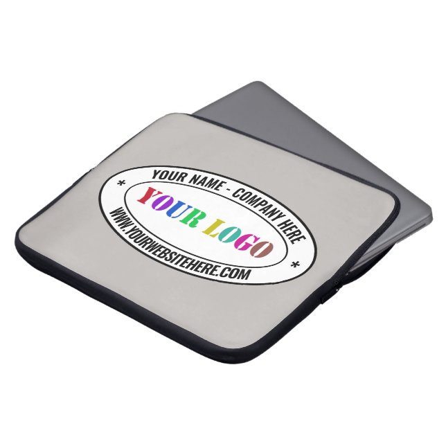 Anpassningsbar Logotyp Namn webbplats Personlig fö Laptop Fodral (Framsida topp)