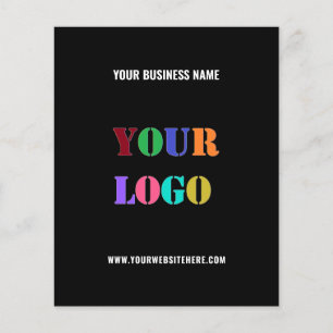 Anpassningsbar Logotyp Namn webbplats Promotional Flygblad