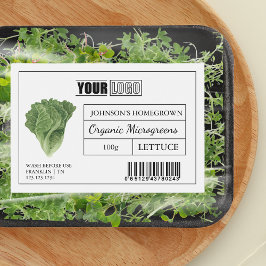 Anpassningsbar Logotyp och streckkod Lettuce Micro Mat Etiketter