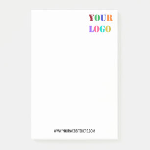 Anpassningsbar Logotyp och text Business - anteckn Post-it Block