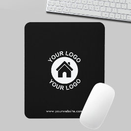 Anpassningsbar Logotyp och Text Business Black Mou Musmatta