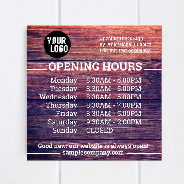 Anpassningsbar logotyp och text Öppettider för för Poster (Skapare uppladdad)