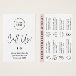 Anpassningsbar Logotyp Ombre Pulver Efterbehandlin Visitkort