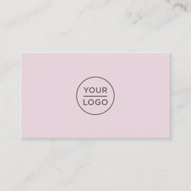 Anpassningsbar logotyp pastel rosa affärskort gigl visitkort (Framsida)