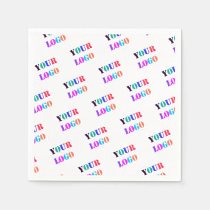 Anpassningsbar Logotyp Personlig för affärsfrämjan Pappersservett