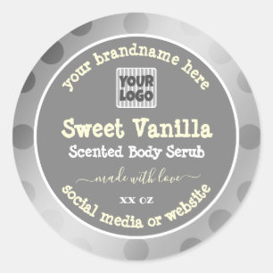 Anpassningsbar Logotyp Produktförpackningsetikette Runt Klistermärke