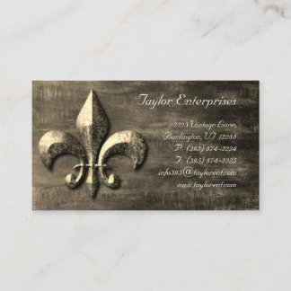 Anpassningsbar Logotyp Professionell Fleur de lis Visitkort